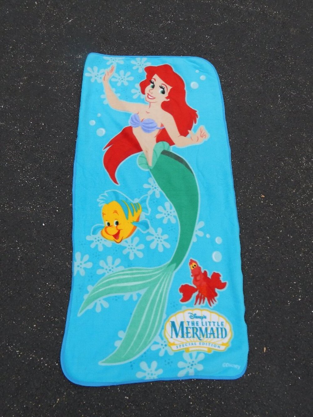 Disney The Little Mermaid 30X60 Fleece Beach Blanket